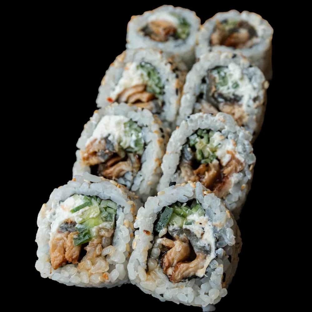 California Maki (8 szt.) – Węgorz, serek, ogórek