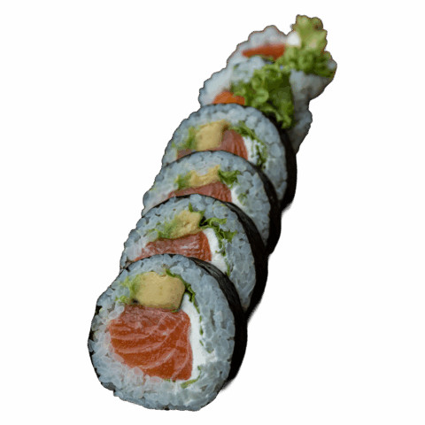 Futomaki – Łosoś surowy, serek, awokado (6 szt.)