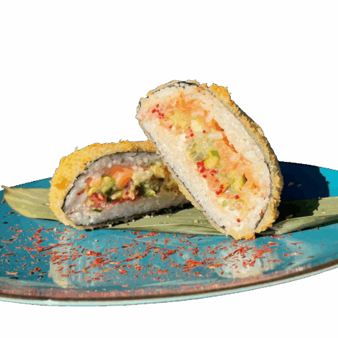 Sushi Burger z łososiem surowym